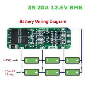 BMS 12v 3S 20A miniatura 2