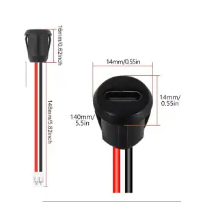 Conector USB tipo C (hembra) miniatura 2